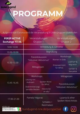 PERSP:ACTIVE Exchange am 17.10.20 - Programm